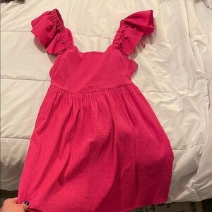 Charming Pink puffed sleeve Dress